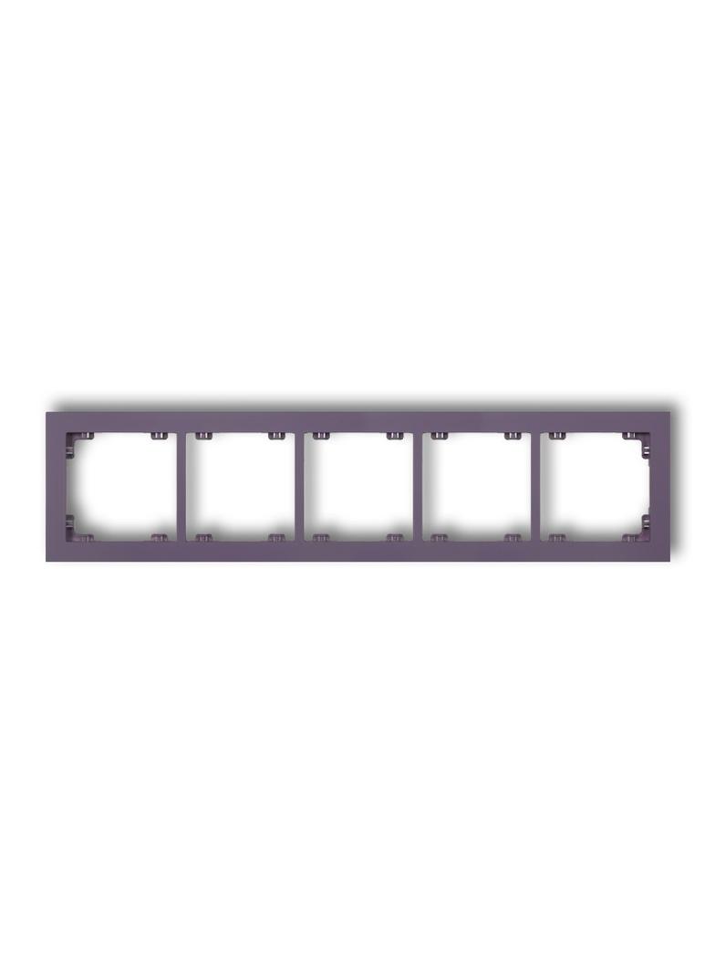 DECO Ramka pięciokrotna z tworzywa DECO Pastel Matt wrzosowa 50DR-5 KARLIK