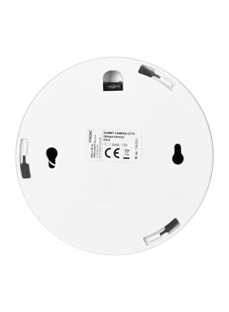 Atrapa kopułowej kamery monitorującej z podczerwienią CCTV, bateryjna