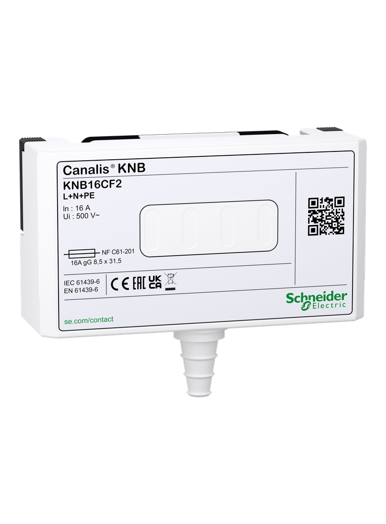 Canalis KN, kaseta odpływowa bezpiecznik NF 8,5x31,5mm 1L+N+PE 16A