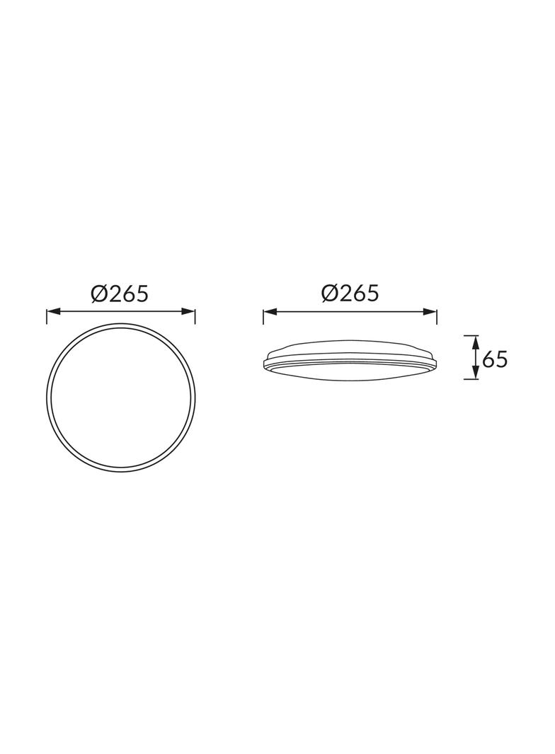 Ideus plafon zewnętrzny LED Planar 18W 1980lm 4000K srebrny O26,5cm IP54 03839