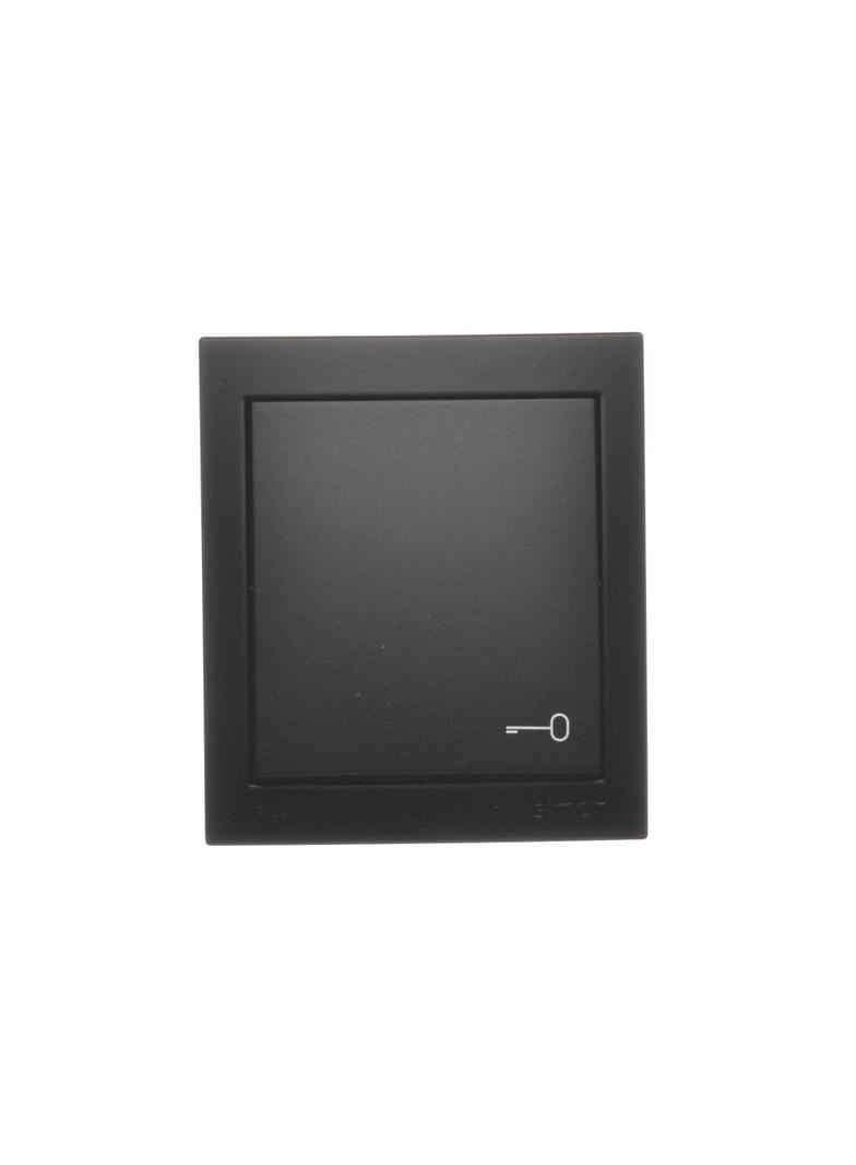 Simon Aquaclick Przycisk zwierny z piktogramem klucza 10AX 250V zaciski śrubowe, czarny