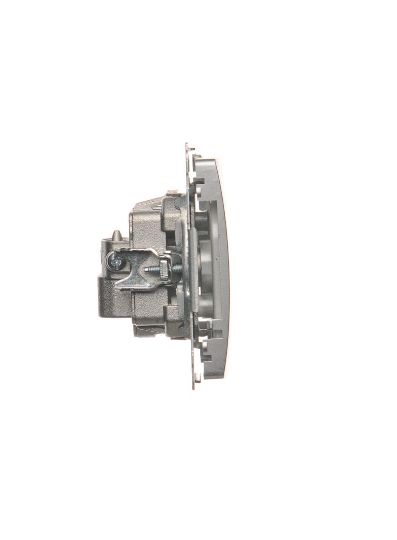 Simon Basic Gniazdo antenowe R-TV zakończeniowe do gniazd przelotowych 1x wejście: 5–862 MHz srebrny