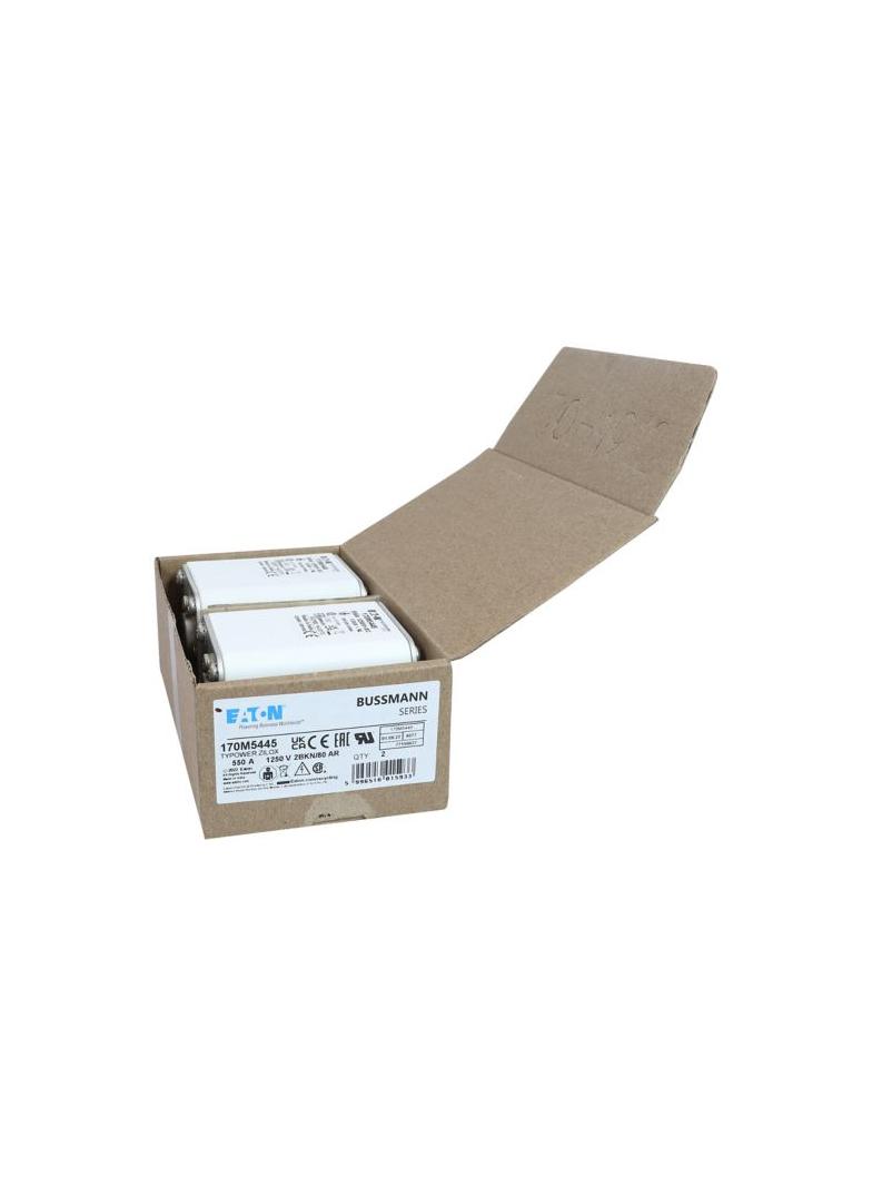 FUSE 550A 1250V 2BKN/80 AR Wkładka szybka 550A AC 1250V rozmiar 2 61x77x81 mm aR IEC UL 170M5445 EAT