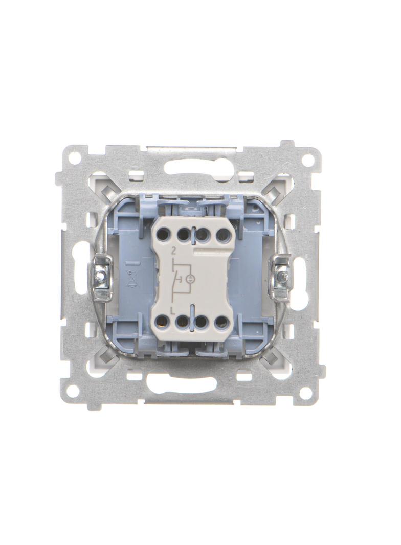 Simon 55 Przycisk zwierny /światło/ z podświetleniem LED szybkozłączka Biały mat