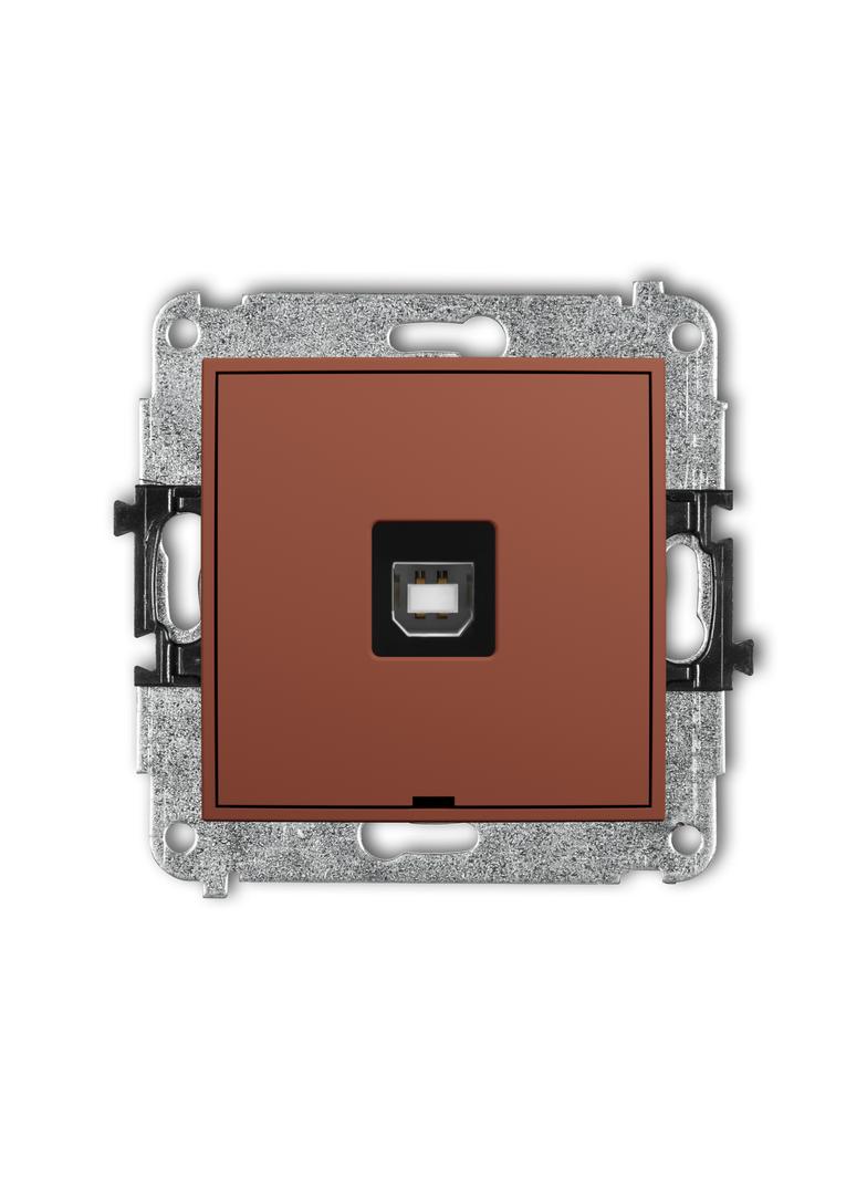 ICON Gniazdo pojedyncze USB typ A-B 2.0 terakota 63IGUSBBO-3 KARLIK