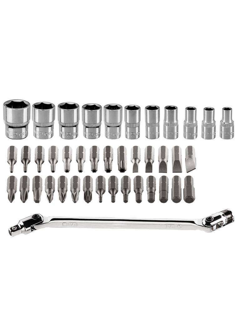 Klucze nasadowe 1/4", zestaw 41szt