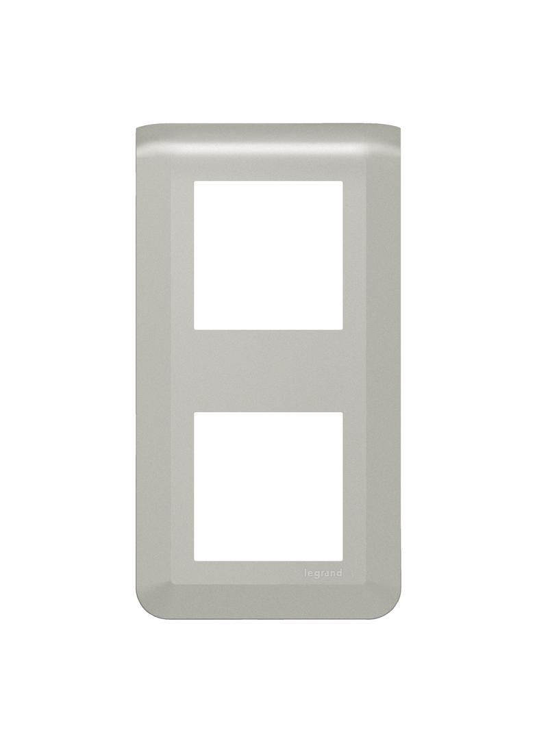 Mosaic - Ramka 2x2 Modułowa Pionowa - Aluminium 079322L LEGRAND