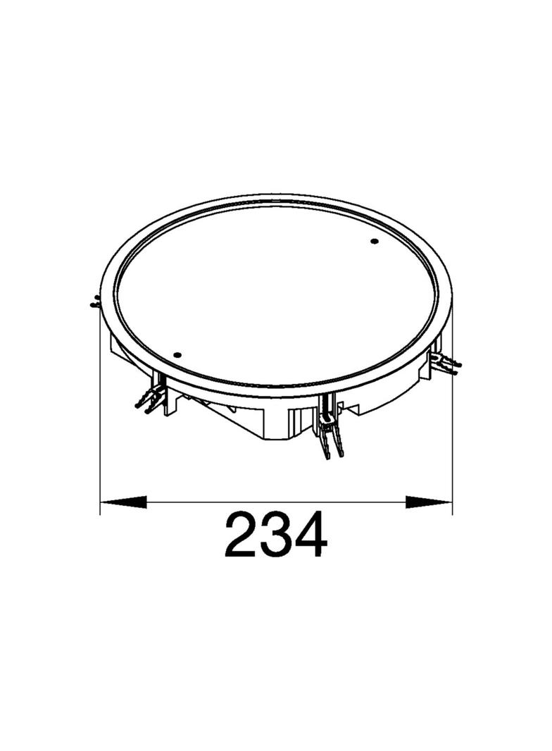 tehalit.VE-EE Pokrywa pełna VDR06 fi215 wykładzina 5mm stal szary PA VDR06057011 HAGER