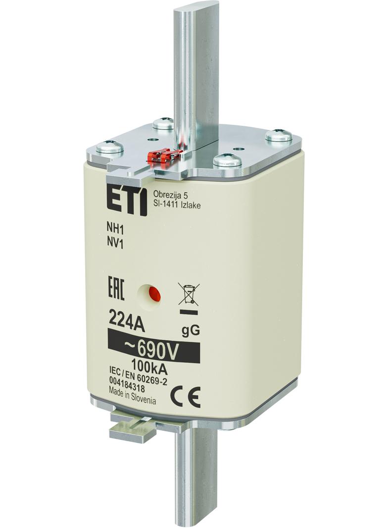 Wkładka topikowa NH zwłoczna KOMBI NH1 gG 224A 690V 004184318 ETI