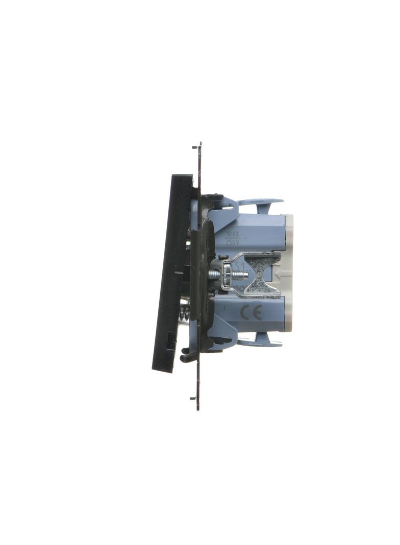 Simon 55 Przycisk zwierny /światło/ szybkozłączka Czarny mat