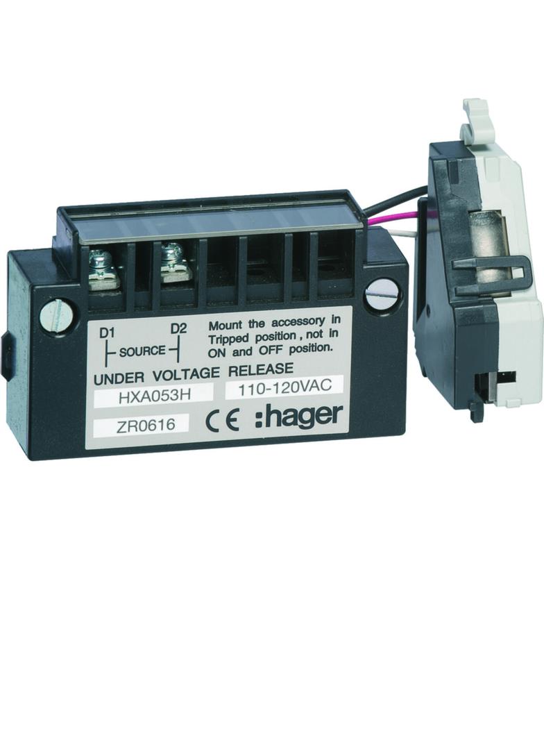 Wyzwalacz podnapięciowy zwłoczny x160-x250 110VAC HXA053H HAGER