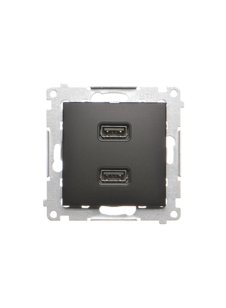 Simon 54 Ładowarka 2 x USB 2.1 A 5V DC 230V czarny DC2USB.01/49 KONTAKT