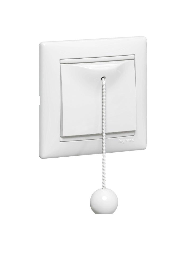 VALENA PRZYCISK JEDNOBIEGUNOWY Z CIĘGNEM BIAŁY 10A-250V~, Legrand