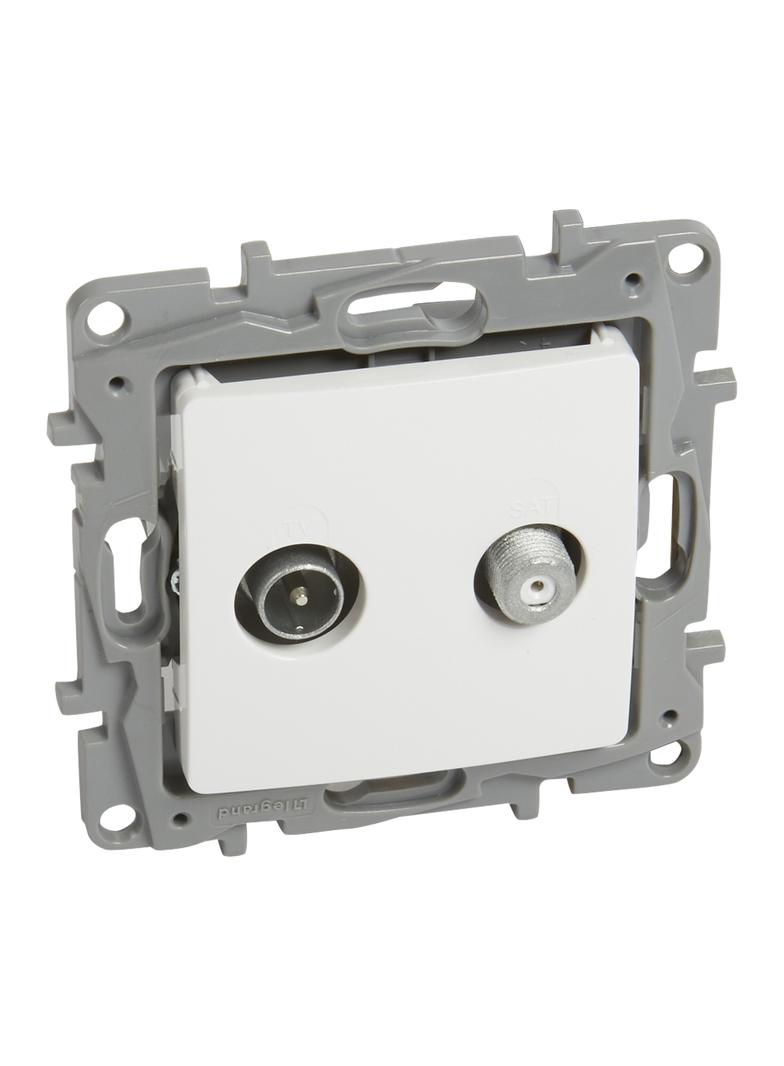 NILOE/NILOE SELECTION - GNIAZDO TV-SAT KOŃCOWE TYPU GWIAZDA 1 DB BIAŁE, Legrand