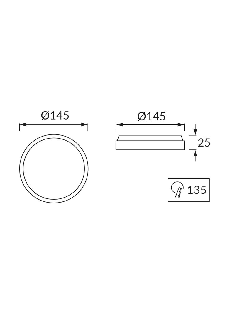 Oprawa dekoracyjna SMD LED HL563L 9W WHITE 2700K