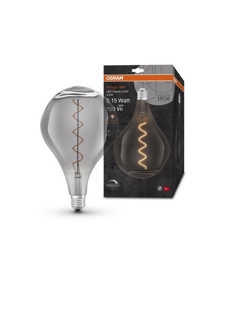 Lampa LED Vintage 1906 LED Filament szkło przezroczyste 15 dim 4,5W/817 E27