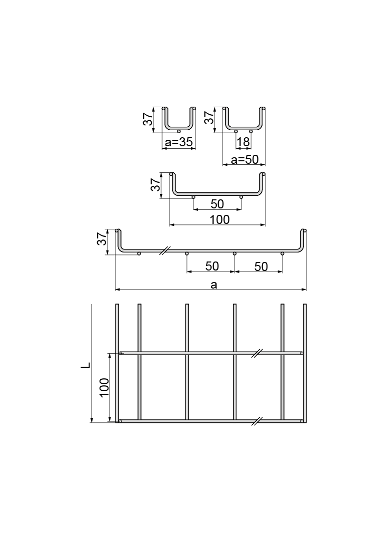 KDSZ300H60/3 ; Korytko siatkowe z łączn. zatrzaskowym zgrzewanym