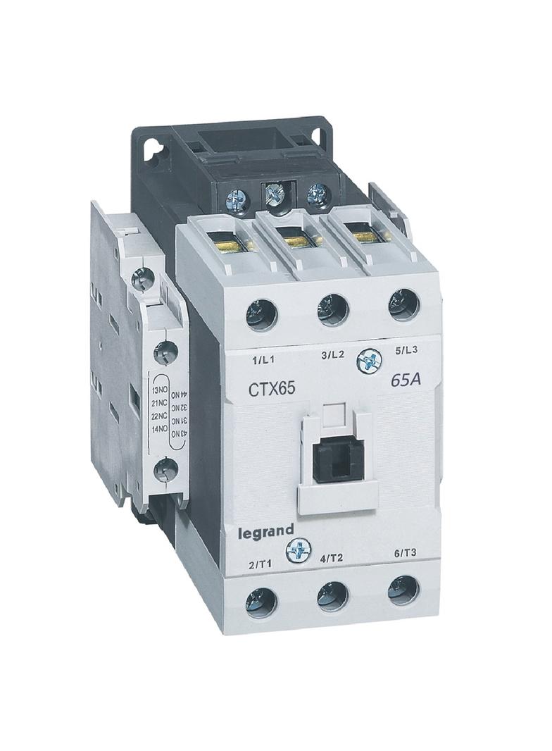 STYCZNIK PRZEMYSŁOWY CTX3 65 3P 65A 2NO+2NC 48V DC, ZACISKI KLATKOWE, Legrand