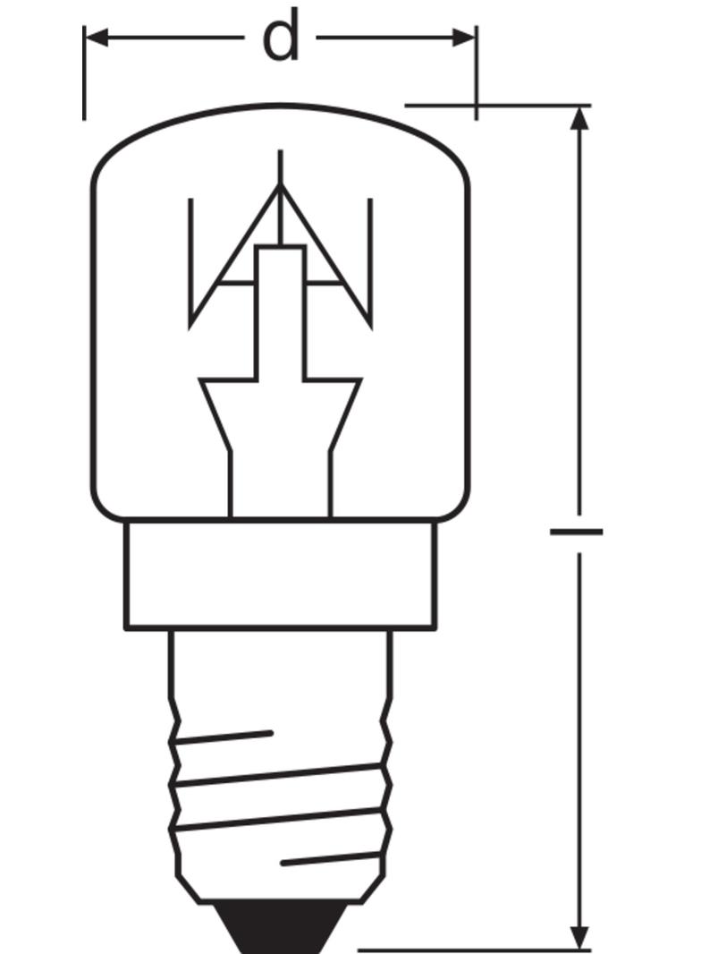 Żarówka specjalna OVEN T CL 15 przezroczysta