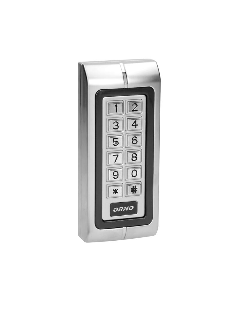Zamek szyfrowy wąski z czytnikiem kart i breloków zbliżeniowych, IP44 , 1 przekaźnik 3A , wymiary 12 OR-ZS-815 ORNO