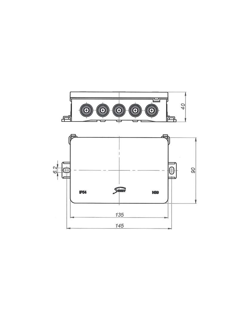 Puszka instalacyjna naścienna NS9 FASTBOX&HOOK biały