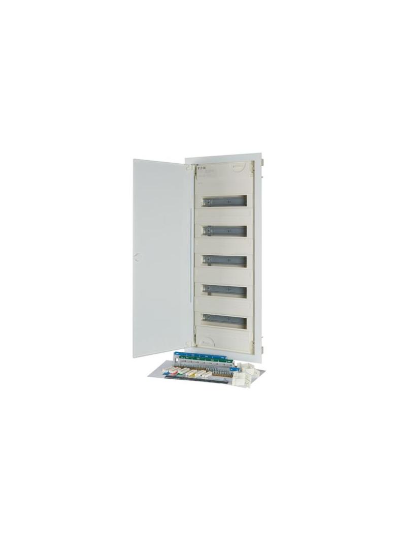 KLV-60UPS-F Rozdzielnica modułowa podtynkowa płaska 5x12+2 kl.II IP30 zawiera listwy N/PE 302414 EATON
