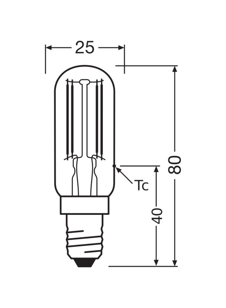 LED T26 40 CL 4W 827 230V FIL E14 LEDVANCE