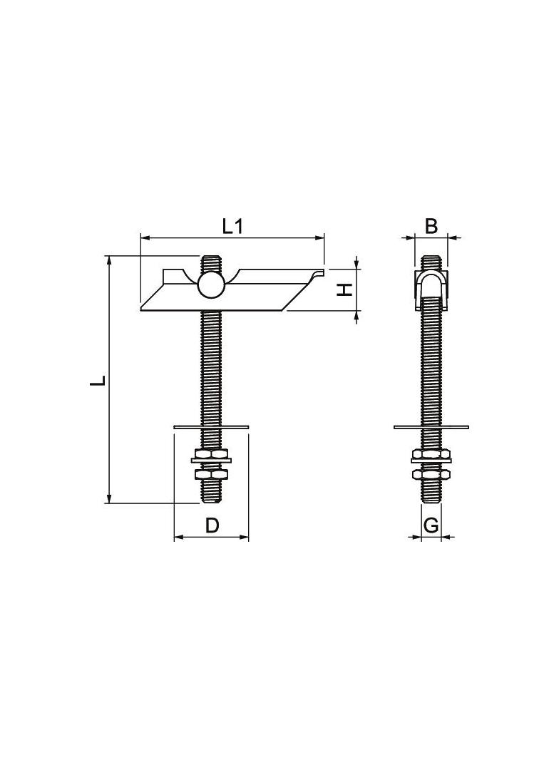 KOŁKI UCHYLNE M8X100 OC.G.