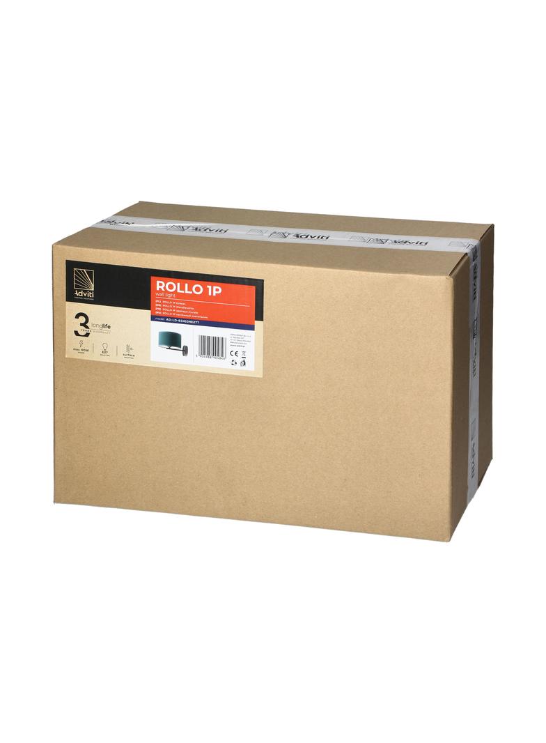 Rollo 1P E27 kinkiet max. 60W butelkowa zieleń AD-LD-6341GNE27T ORNO