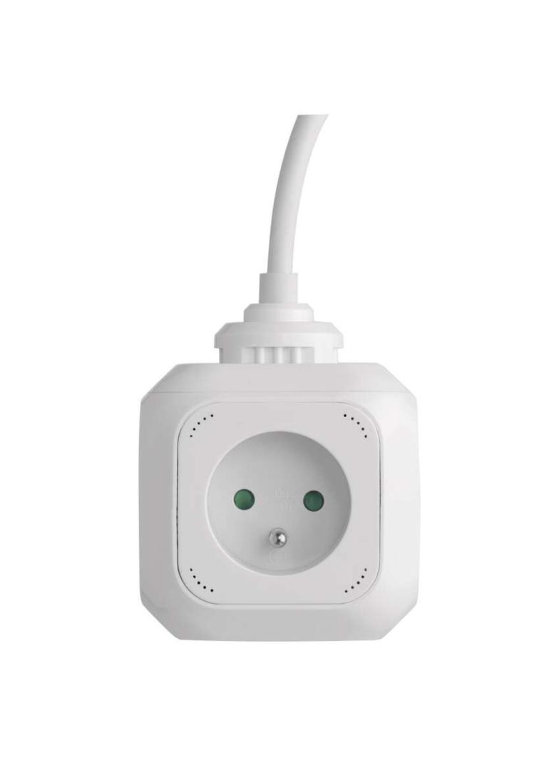 Przedłużacz kostka 4 gniazda, 2 USB, 1,9m, FRENCH P04119U EMOS