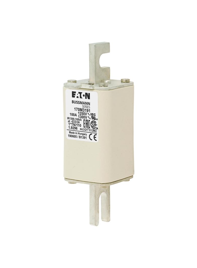 FUSE 100A 1250V 1*TN/110 AR CU Wkładka szybka 100A AC 1250V rozmiar 1 45x58x138 mm a 170M3191 EATON