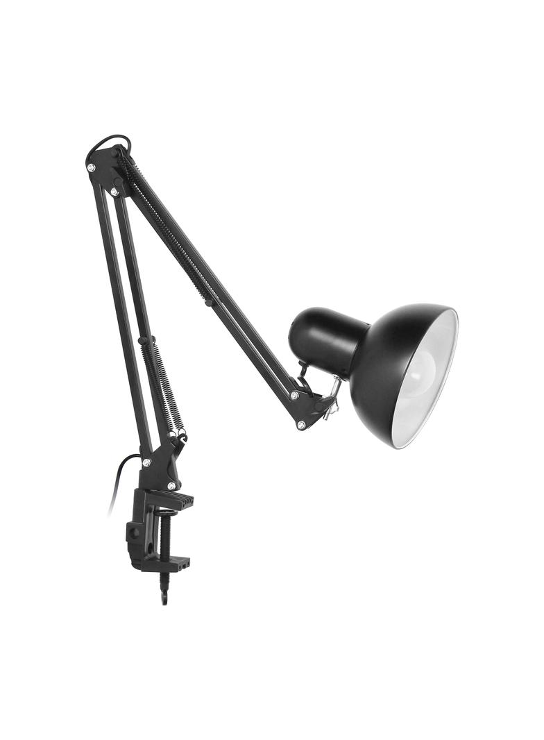 Lampka biurkowa kreślarska DEON przykręcana 60W E27 stalowa czarna VIRONE