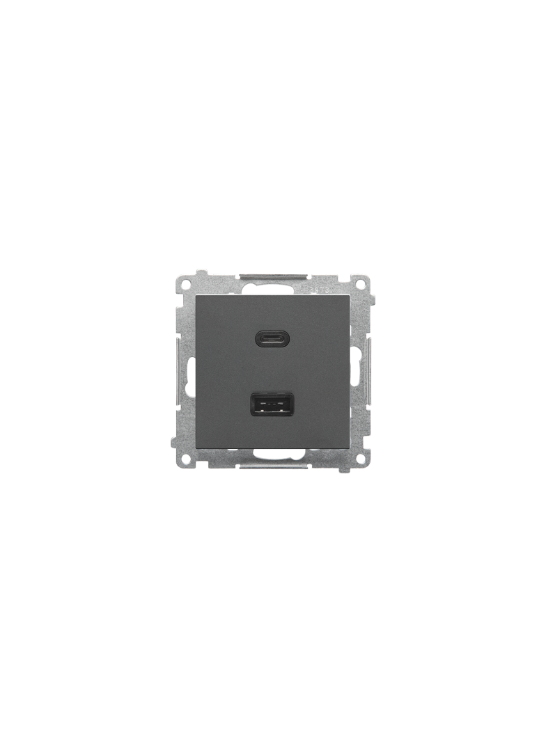 SIMON 55 Ładowarka USB typ C+A 30W 230V grafitowy mat TEC2CAQ.01/116 KONTAKT
