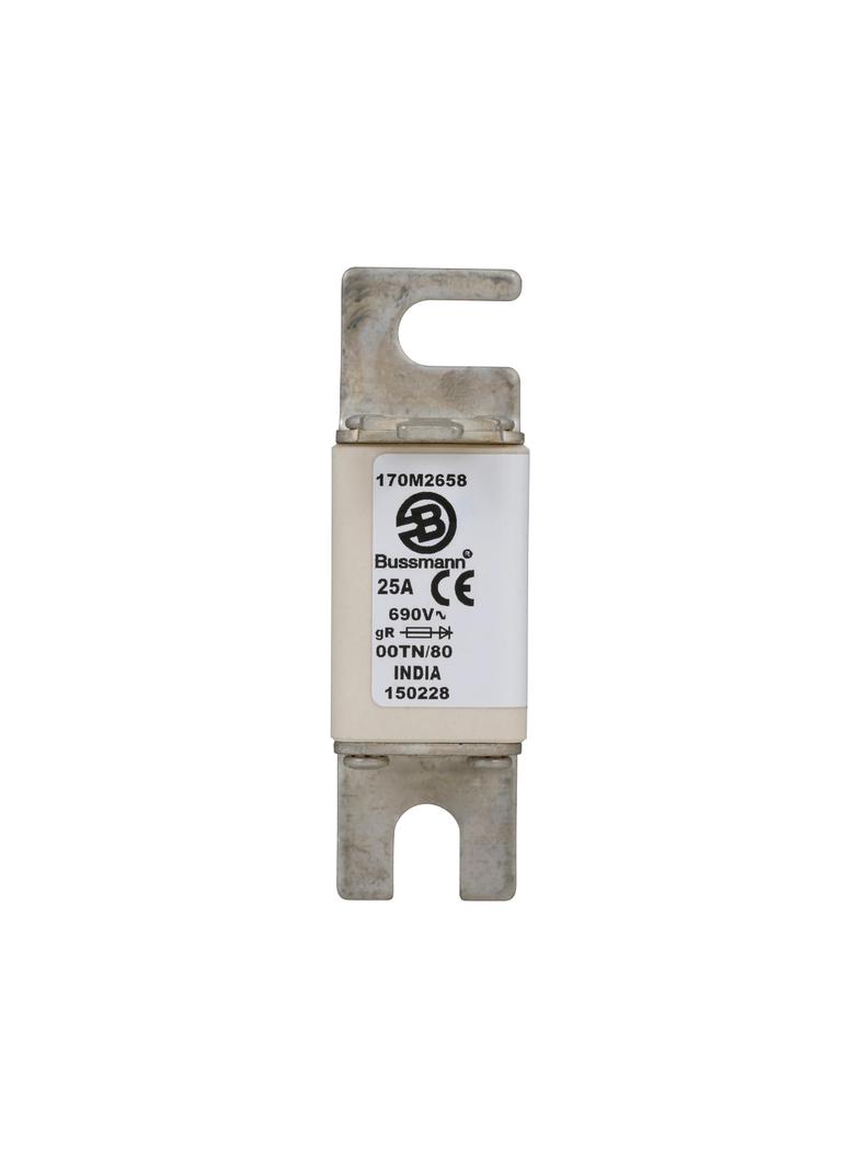 25A 690V gR 00TN/80 TYPE T IND. FUSE Wkładka szybka 25A AC 690V DIN 00 30x67x100 mm gR D 170M2658 EA