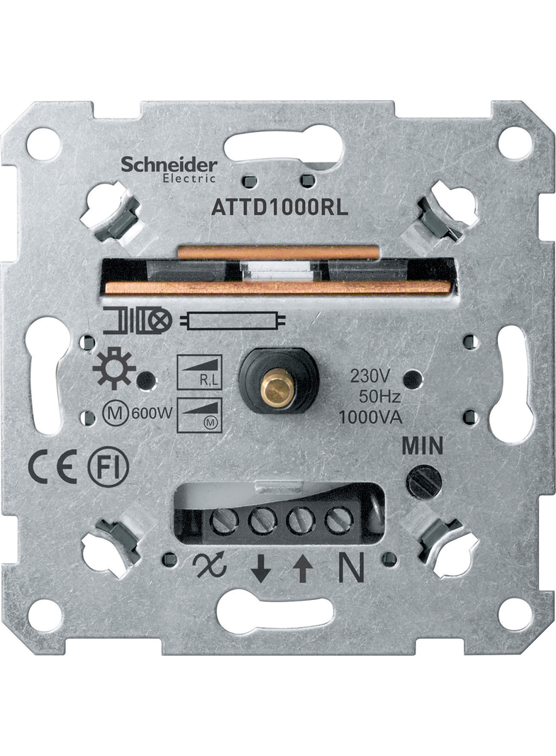 Merten, mechanizm ściemniacza obrotowego RL, 230V AC 60-1000VA