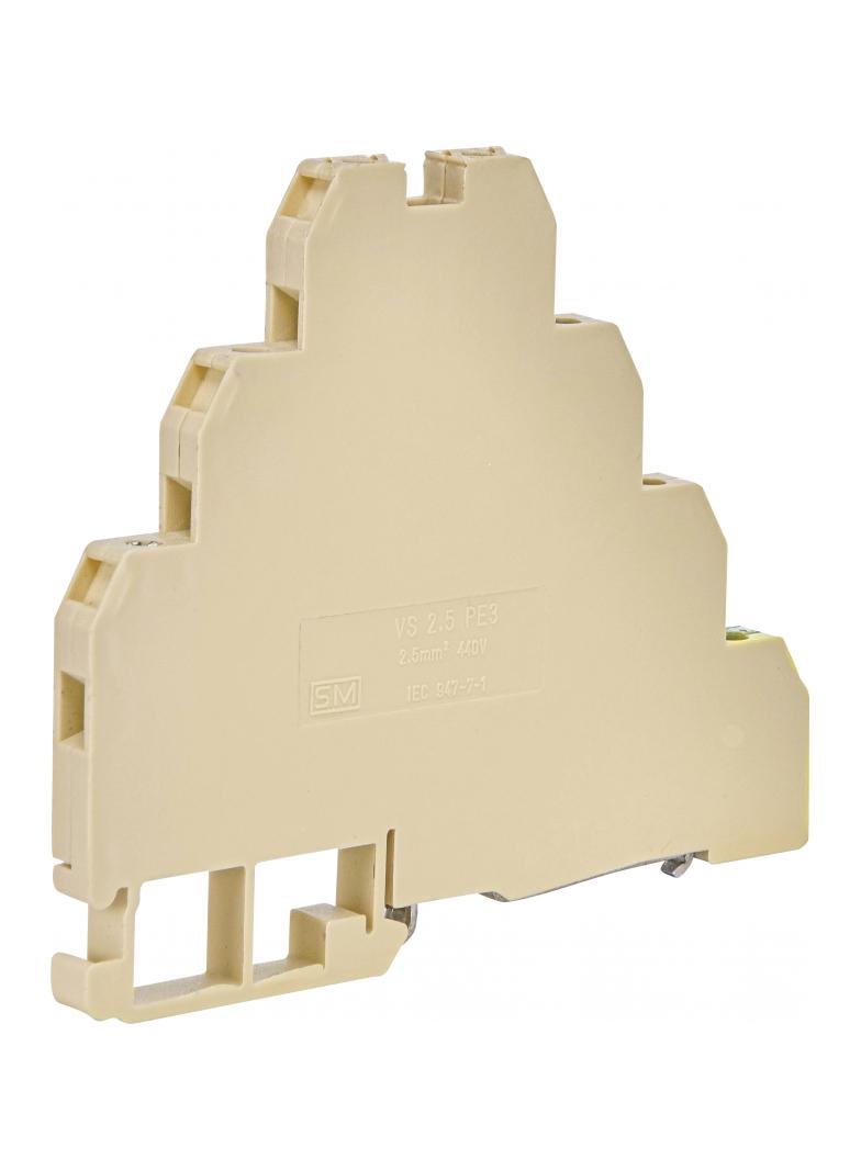 Złączka gwintowa – piętrowa (2.5mm2 z zac. uziom.) VS 2,5 PE 3 003901400 ETI