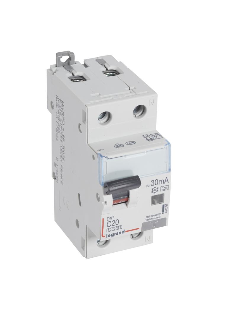 WYŁĄCZNIK RÓŻNICOWONADPRĄDOWY P 312 2P C 20A 30MA TYP A 10KA SERII DX3, Legrand