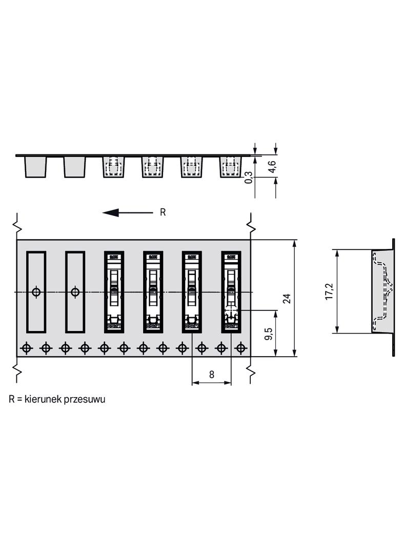 złączka SMD-Through-Board do pł.druk.