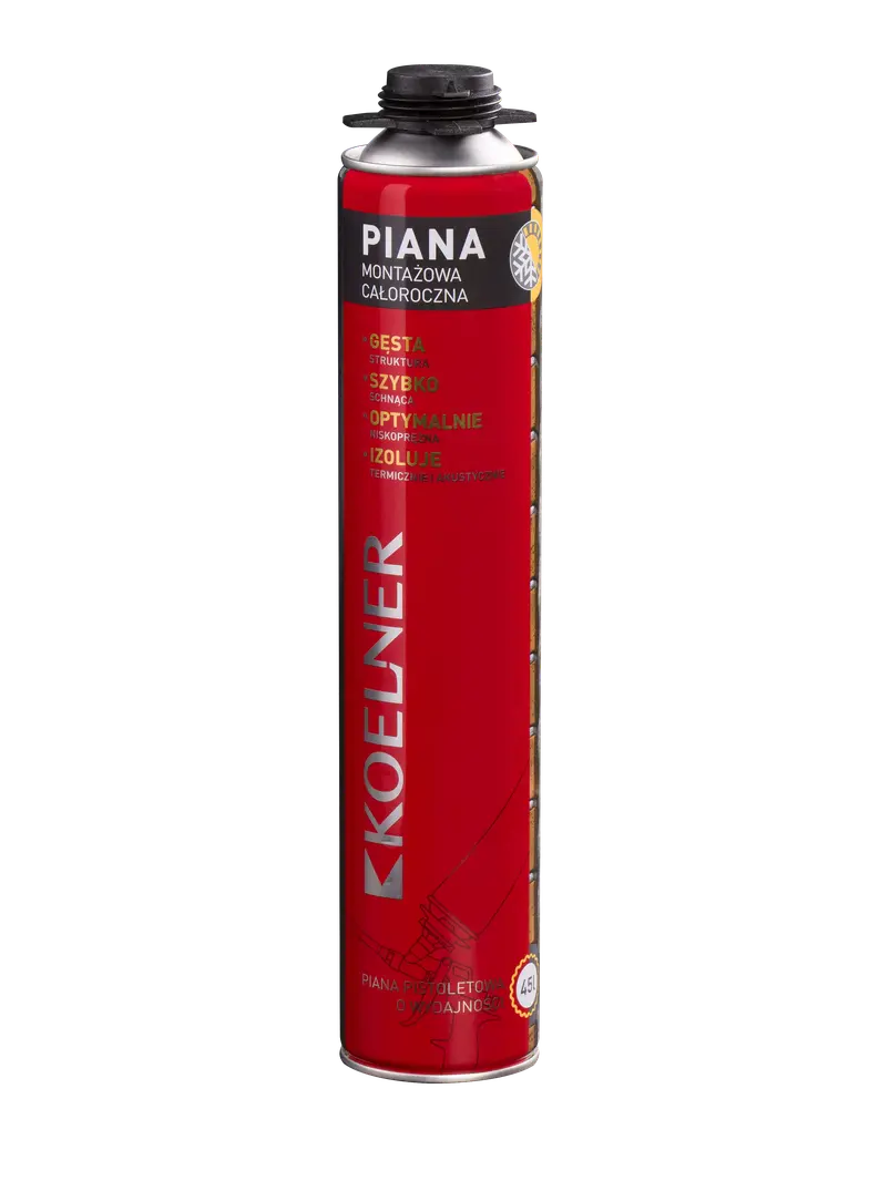 Poliuretanowa piana pistoletowa całoroczna Koelner /1szt./ RPP-45-K RAWLPLUG