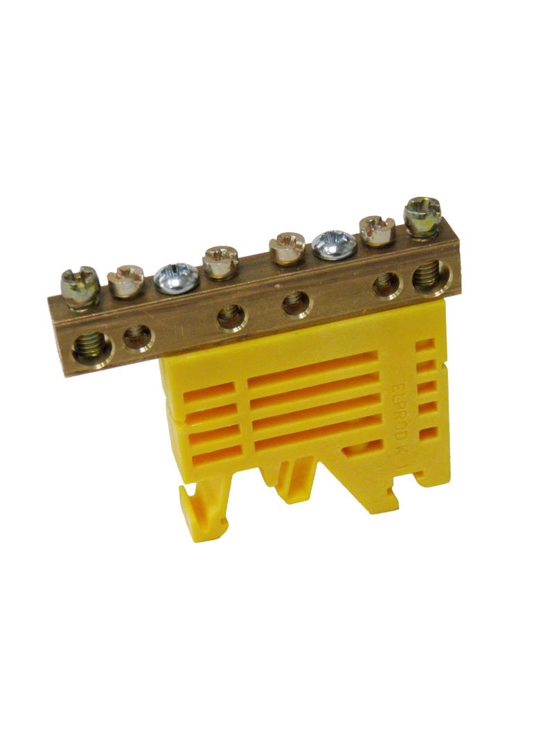 Z-2101 ,  Zacisk ochronny, otwory: 2x16 mm2, 4x4 mm2 , żółty