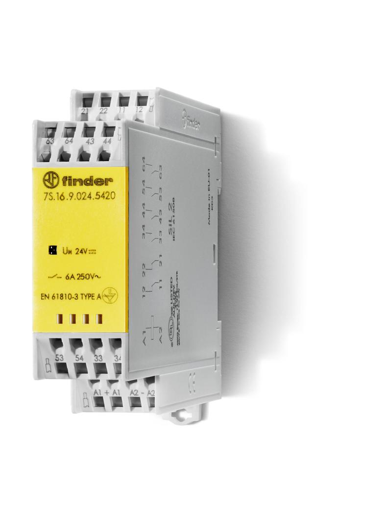 Przekaźnik z mechanicznie sprzężonymi zestykami 4 Z + 2 R; 6A; 24V DC; zacisk sprężynowy
