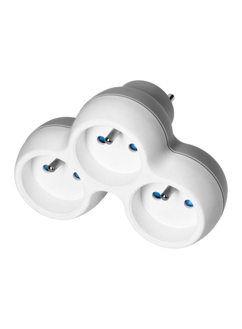 Rozgałęźnik 3x2P+Z biało-szary OR-AE-13239 ORNO