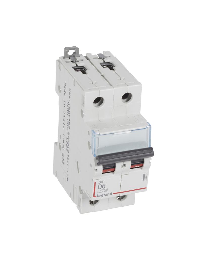 WYŁĄCZNIK NADPRĄDOWY S 312 2P D 6A 10000A SERII DX3, Legrand