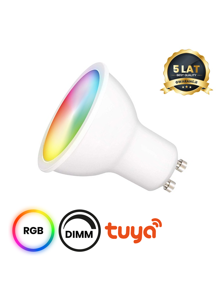 Żarówka LED Wi-FI GU10 5W Smart Tuya RGB+CCT+DIM