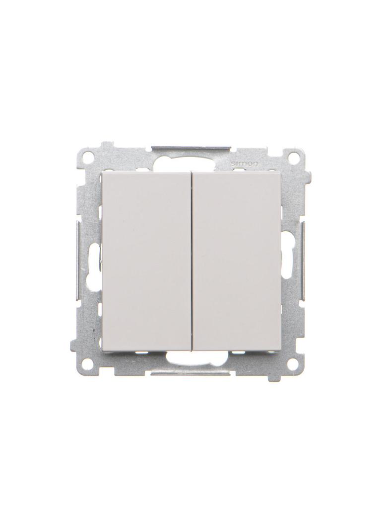 Simon 55 Przycisk zwierny poczwórny 10 AXm szybkozłączka Jasnoszary mat