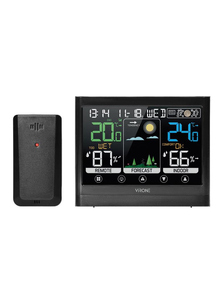 Wielofunkcyjna stacja pogodowa bezprzewodowa dotykowa WS-5 VIRONE