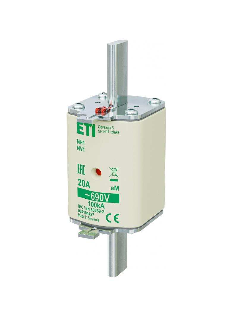 Wkładka topikowa NH silnikowa KOMBI NH1 aM 20A 690V 004184427 ETI