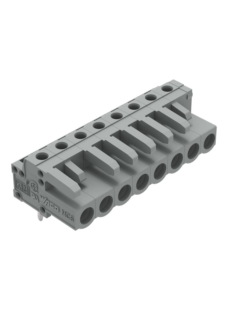 MCS-MIDI Classic gniazdo kątowe 8-bieg. szare raster 5 mm