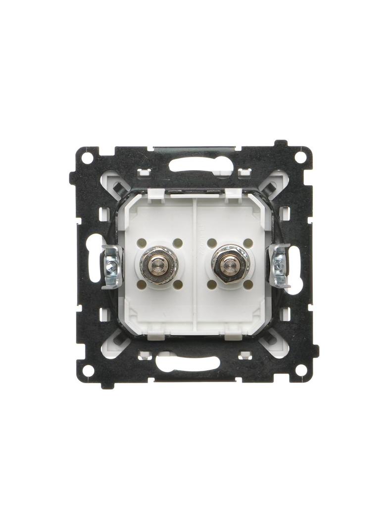 Simon 55 Gniazdo ekwipotencjalne podwójne Biały mat