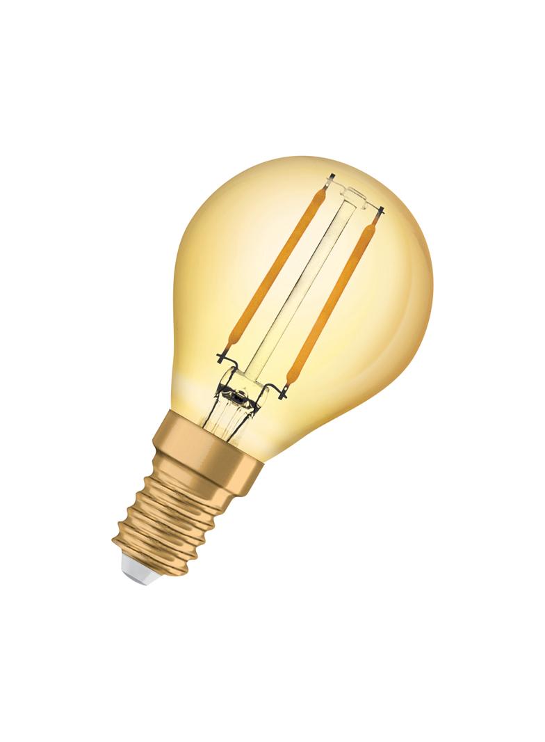 Żarówka LED Vintage 1906 LED CL P FIL GOLD 22 non-dim 2,5W/824 E14 4058075290815 LEDVANCE